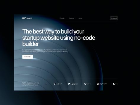 Minimal business website template with about, resources and contact pages. Software House Website Design, Software Development Website Design, Monochrome Website Design, Contact Page Website, Home Page Design Website, Linktree Design, Website Ux Design, Tech Website Design, Data Website