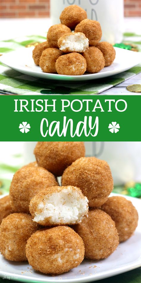 Irish Candy Potatoes, How To Make Irish Potatoes, Irish Treats Traditional, Forgein Food Recipes, Irish Baked Potatoes, Irish Candy Recipes, Irish Potatoes Candy, Irish Snacks Traditional, St Pattys Day Food Ideas Irish Recipes