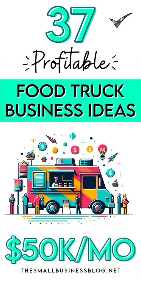 Indulge in 37 money-making food truck business ideas to make up to $50k a month. Delicious opportunities for culinary entrepreneurs looking to make money online. #howtomakemoneyonline #waystomakemoney #makemoneyonline Food Truck Bbq Ideas, Running A Food Truck, Food Cart Business Ideas, Brunch Food Truck Ideas, Pop Up Food Truck, Camper Converted To Food Truck, Start A Food Truck Business, Easy Food Truck Ideas, Food Truck Food Ideas Most Popular