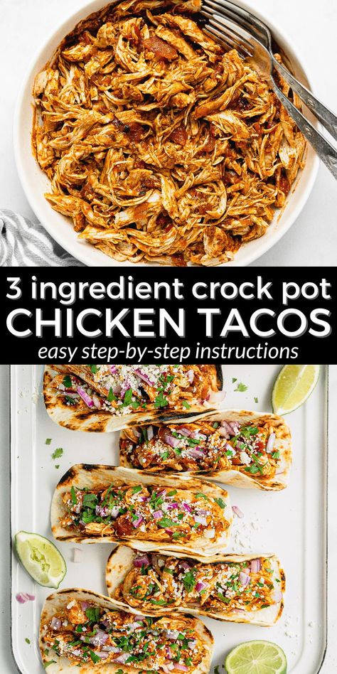 Crock Pot Chicken Tacos Easy, Shredded Chicken Recipes Crockpot, Crock Pot Shredded Chicken Tacos, Shredded Chicken Tacos Crockpot, Crock Pot Shredded Chicken, Crockpot Shredded Chicken Tacos, Crockpot Shredded Chicken, Shredded Chicken Crockpot, Slow Cooker Chicken Healthy