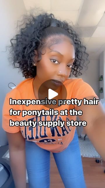 Brandi The wig specialist on Instagram: "Baddie on a budget 🤞🏾if you want a quick sleek ponytail and you don’t keep this style in too long this type of hair(s) will do you JUSTICE majority of the time it’s no need to spend crazy money on bundle hair for a pony tail tbh #ponytail #sleekpony #beautysupply #blackgirlhair #blackgirlsrock #augustaga #augustahair" Ponytail With Curly Hair Black Women, High Wavy Ponytail Hairstyles, Jerry Curl Ponytail Weave, Sleek Ponytail With Curly Hair, Beauty Supply Ponytail, Textured Ponytail Black Women, Curly Hair Ponytail Black Women, Sleek Curly Ponytail Weave, Simple Ponytail Hairstyles Black Women