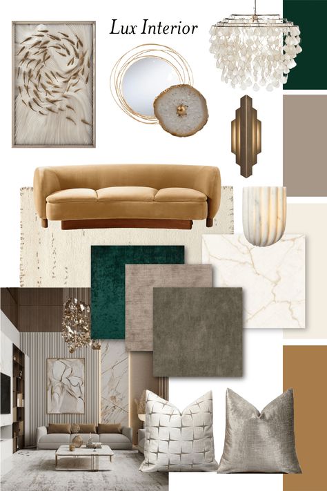 lux interior | SampleBoard Blog New Classic Mood Board, Luxury Living Room Mood Board, Modern Classic Mood Board, Luxury Interior Mood Board, Luxury Moodboard Interior Design, Luxury Mood Board Interior Design, Modern Moodboard Interior Design, Classic Moodboard Interior Design, Luxury Moodboard Aesthetic