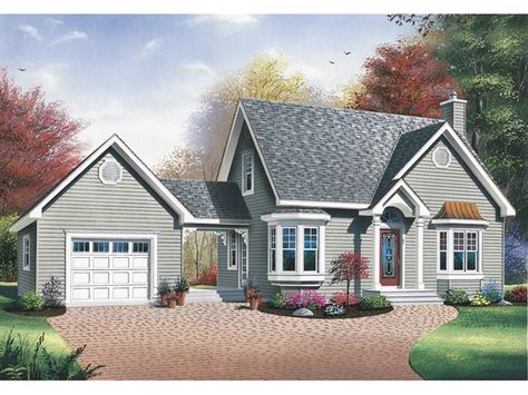 adding attached garage with breezeway pictures | Copyright by designer/architect Drawings and photos may vary ... Cape Cod House Plans, Drummond House Plans, Cape Cod Style House, House Plans And More, Cape Cod House, Traditional House Plans, Cottage Plan, Casa Exterior, Country House Plan