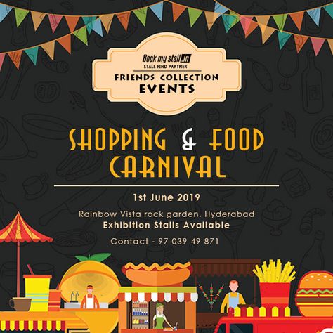 Shopping & Food Carnival @ Hyderabad For More Details:-                  Call to +91 9703949871 Fun Fair Food Stall Ideas, Shopping Festival Design, Food Stall Poster Ideas, Food Carnival Poster, Food Stall Poster Design, Food Fest Poster Design, Food Fair Poster, Stall Poster Design, Carnival Poster Ideas