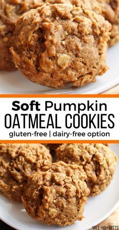 Oatmeal Cookies Gluten Free, Gluten Free Oatmeal Cookies, Pumpkin Oatmeal Cookies, Cookies Gluten Free, Pumpkin Cookie, Pumpkin Oatmeal, Pumpkin Recipes Dessert, Gf Desserts, Gluten Free Sweets