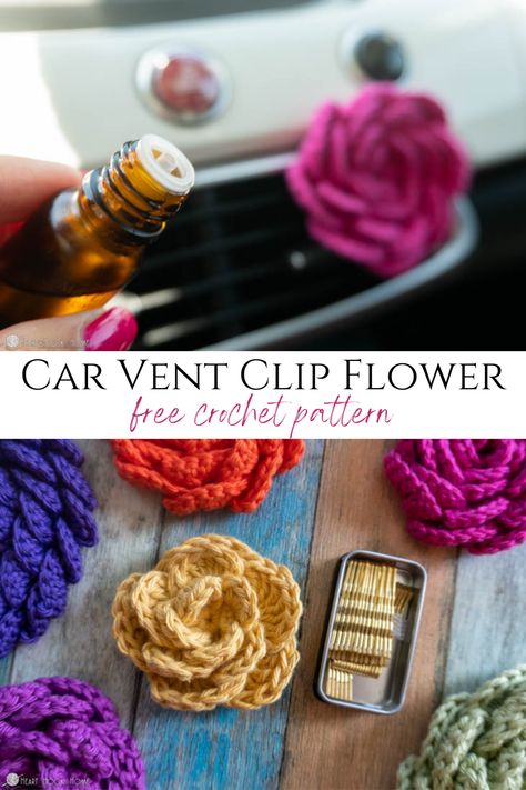 Flower Car Vent Clip, Crochet Essential Oil Car Diffuser, Crochet Car Visor Cover, Crochet Car Freshener Pattern, Crochet Air Freshener Covers, Car Decorations Crochet, Crochet Car Diffuser, Crochet Essential Oil Diffuser, Crochet Car Scent Holder