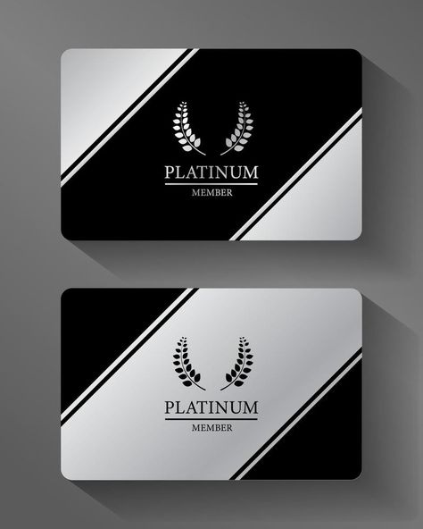 Vector Platinum member card Member Card Design Ideas, Card Design Ideas, Platinum Card, Member Card, Vip Card, A Aesthetic, Medium Short Hair, Membership Card, Design Business