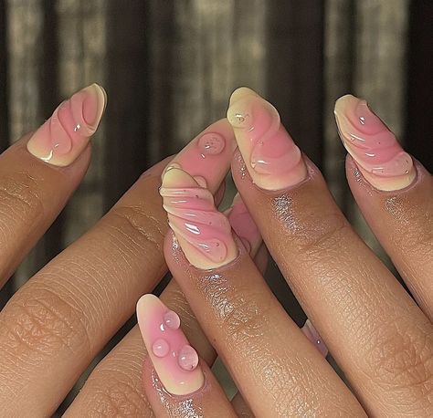 Nails Xoxo, Pink Nails Inspiration, Bubble Nails, Aura Nails, Claw Nails, Aesthetic Nails, Simple Gel Nails, Crazy Nails, Nails Only