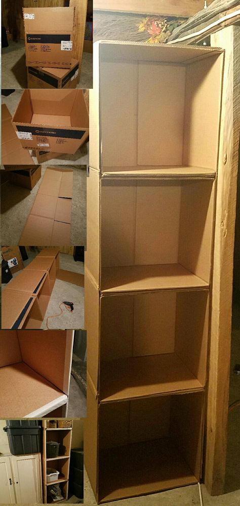 Cardboard Box Bookshelf, Upcycle Cardboard Boxes Storage, Cardboard Box Bookshelf Diy, Diy Cardboard Bookcase, Cardboard Floating Shelves Diy, Diy Shoe Rack Easy Cheap Cardboard, Cardboard Box Shelves Diy, Diy Cardboard Bookshelf, Diy Bedroom Shelves