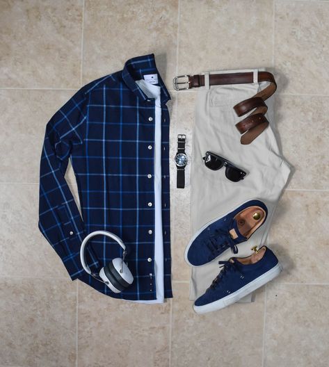 Male Fashion Advice, Man Gifts, Mens Casual Dress Outfits, Plaid Outfits, Men Stylish Dress, Outfit Grid, Smart Casual Outfit, Mens Fashion Casual Outfits, Street Style Trends