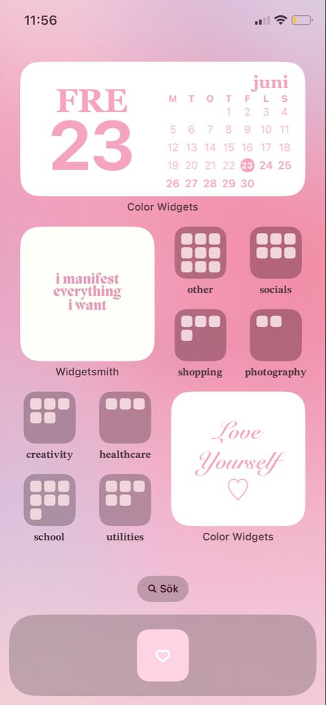 I Heart Me Wallpaper Pink, Aura Wallpaper Ios 16, Phone Widget Ideas Pink, Aesthetic Pink Iphone Layout, Wallpaper For Pink Iphone 15, Pink And White Iphone Layout, Pink Wallpaper Iphone Ideas, Self Love Widget Ideas, Pink Ios 16 Ideas