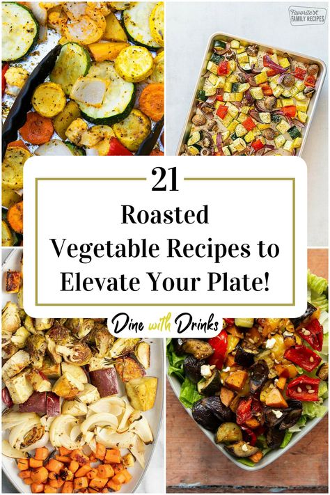 Collage of 4 roasted vegetable recipes. Vegetable Combinations, Best Roasted Vegetables, Crispy Brussels Sprouts, Roasted Vegetable Recipes, Roasted Vegetable, Roasted Veggies, Brussels Sprouts, Roasted Vegetables, Sweet Potatoes