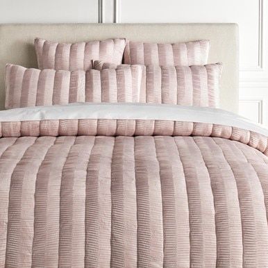 Z Gallerie - Bedroom Bliss - Savion Bedding - Blush Queen Duvet Cover Blush Bedding, Soothing Bedroom, Bedroom Bedding Sets, Bedroom Redesign, Textured Bedding, Pink Duvet Cover, Affordable Modern Furniture, Chic Bedding, Bedroom Bliss