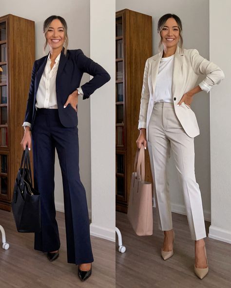 2023 Workwear Women, Chic Job Interview Outfit, Work Mixer Outfit, New York Work Outfit Professional Women, Business Dress Code Women, Business Professional Vs Business Casual, Life With Jazz Outfits, Work Presentation Outfit, Cooperate Outfits For Women