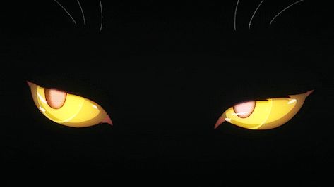 Feline Eyes Gif Creepy Gif, Gif Background, Black Cat Anime, Animated Banners, Icon Gif, Halloween Gif, Cute Headers, Banner Gif, Black Anime