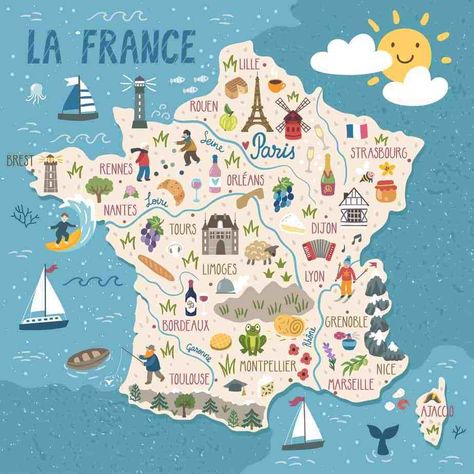 The Ultimate France Road Trip Itinerary - Follow Me Away Melbourne Map, French Landmarks, Map Of France, Road Trip France, Gallery Wall Art Prints, Regions Of France, Travel Infographic, People Food, France Map