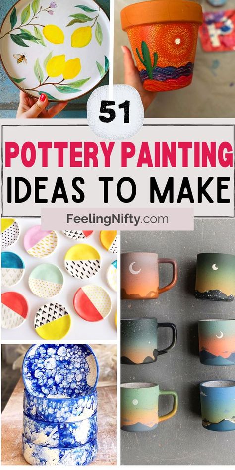 Diy Paint Pottery Ideas, Diy Ceramic Mugs Paint, Decorating Pottery Ideas, Diy Painting Pottery, Easy Hand Painted Mug Ideas, Paint On Ceramic Plate Diy, Paint A Bowl Ideas, Painting On Clay Plates, How To Paint Pottery Ceramics