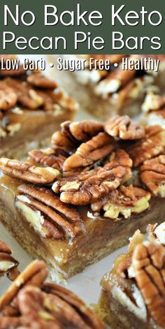 Keto Pecan Pie Bars, Low Carb Pecan Pie, Pecan Pie Bars Easy, Keto Pecan Pie, Bars Dessert, Keto Quiche, Low Carb Backen, Keto Bars, Breakfast Low Carb