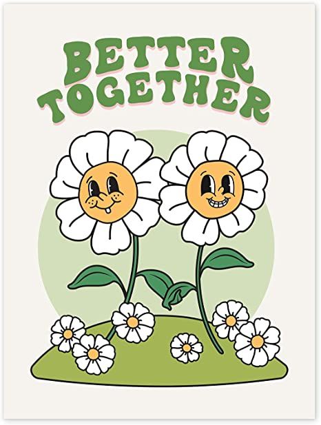 Cute Room, Flower Poster, Happy Hippie, 카드 디자인, Cafe Art, Cartoon Flowers, Unique Poster, Dessin Adorable, Cute Room Decor