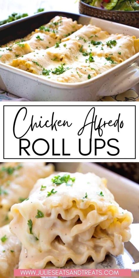 Frozen Lasagna Roll Ups, 30 Minute Meals Healthy Chicken, Simple Plain Dinner Recipes, Recipes With At Home Ingredients, R3 Approved Meals, Cooking For Lazy People, White Sauce Lasagna Roll Ups, Chicken Alfredo Rollups, Different Alfredo Recipes