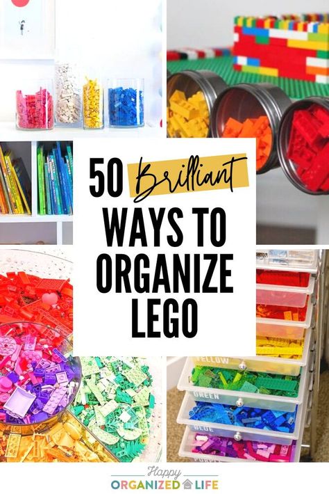 I know seeing a bunch of tiny lego pieces on the floor can feel so overwhelming you don’t even know where to start. That’s why I'm sharing these 50 brilliant and creative LEGO storage ideas as well as lots of info and tips on how to choose the perfect lego storage solution for your home. Organize Legos Organization Ideas, How To Organize Legos, Organize Legos, Lego Storage Ideas, Lego Storage Solutions, Lego Room Ideas, Lego Storage Organization, Lego Organization, Decluttering Inspiration