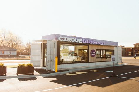 DRIVE-THRU COFFEE SHOP Drive Thru Coffee Shop Design, Drive Through Coffee Shop, Drive Thru Coffee Shop, Coffee Drive Thru, Coffee Shack, Container Coffee Shop, Drive Thru Coffee, Restaurant Plan, Coffee Stand