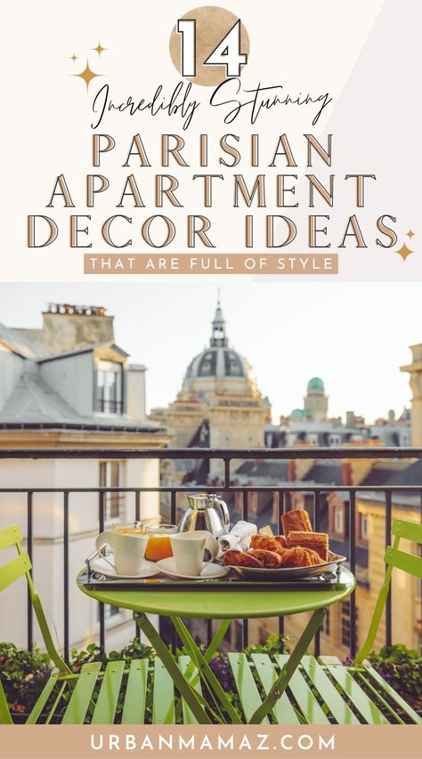 Looking for incredibly stunning Parisian apartment decor ideas that are full of style? Check out this ultimate list of 14 Parisian apartment decor ideas to create your dream home. Parisian Style Apartment Decor, Paris Inspired Kitchen, Eclectic Parisian Apartment, Parisian Decor Style, French Condo Interior Design, Modern French Apartment Parisian Style, French Vintage Decor Paris Apartments, French Style Apartment Decor, Parisian Minimalist Style Home