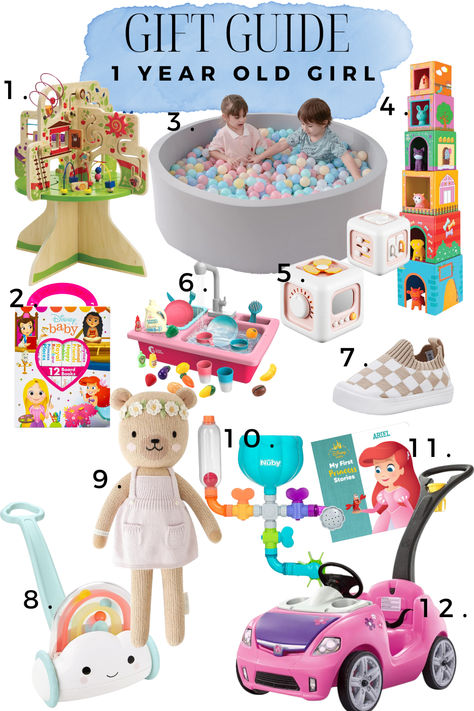 gift guide for 1 year old girls, holiday gift guide, birthday gift guide, toddler girl gift ideas Toddler Girls Christmas Gifts, Christmas Gift Ideas For One Year Old Girl, 11 Month Old Christmas Gifts, Christmas Gifts For 1 Year Baby Girl, Gift For One Year Old Girl, Gifts For Two Year Old Girl, Toddler Girl Christmas Gifts, Gifts For 2 Year Girl, Gift Ideas For 1 Year Baby Girl