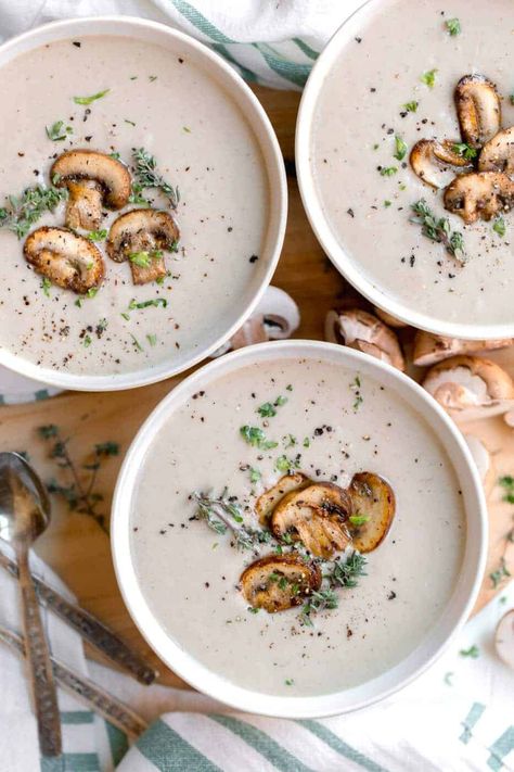 Dairy Free Cream Of Mushroom, Broth Soup Recipes, Gut Healing Soup, Bone Broth Soup Recipes, Vegan Cream Of Mushroom Soup, Vegan Cream Of Mushroom, Bone Broth Soup, Healing Soup, Vegan Pumpkin Soup