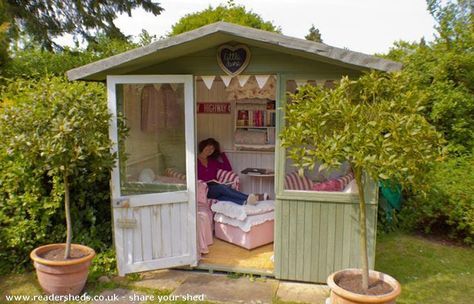 16 Shed Conversion Ideas, Sutton Surrey, Cubby House Ideas, She Shed Designs, She Shed Plans, River Garden, Shed Of The Year, Craft Shed, Potting Sheds