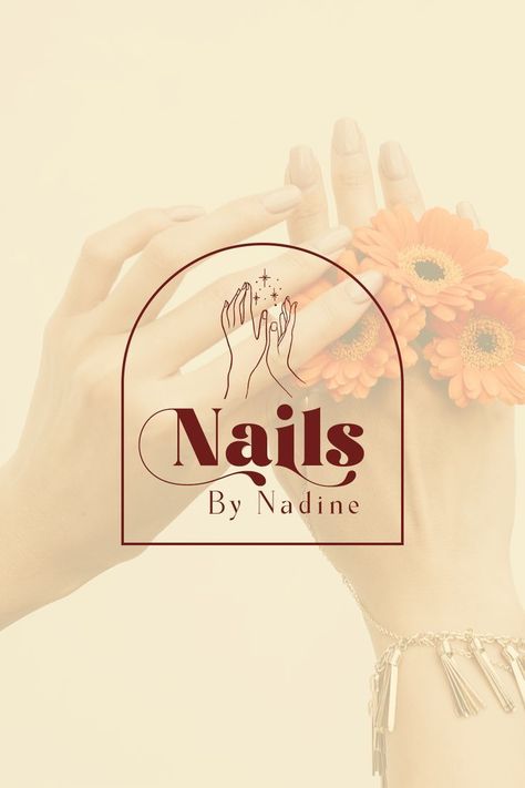 Modern Feminine Nail Artist Logo logobook Nail Art Business, Nail Logos Ideas, Small Nail Art, Nail Artist Logo, Business Card Logo Design, Handmade Logo, Salon Logo Design, Small Nail, Nail Logo