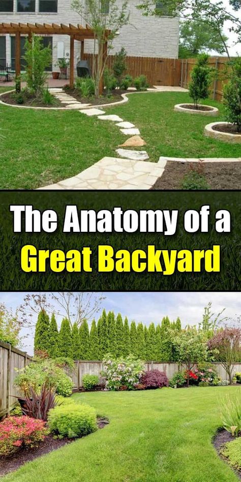 The Anatomy of a Great Backyard - Golly Gee Gardening Backyard Plans Layout Design Landscaping, Beautiful Landscape Backyard, Landscaping Ideas For Big Backyard, Landscape Ideas For Large Backyard, Large Backyard Garden Design, 1 Acre Landscape Design, Beautiful Backyard Garden Landscapes, How To Landscape A Large Backyard, Georgia Backyard Ideas