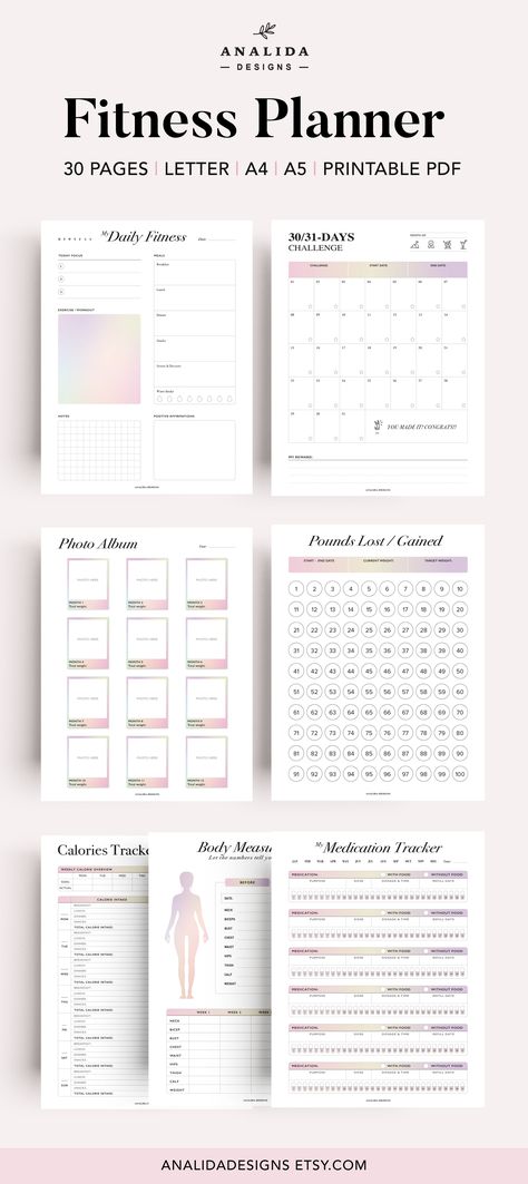 ♥ NEW HOLOGRAPHIC-THEMED FITNESS PLANNER - This functional and minimalist Fitness Planner bundle is great for improving your overall health. Make your goals a reality by tracking your progress, step by step. With these essential fitness planners, you will easily set your goals, meals, and workout. Record and plan your fitness journey with these beautiful templates Work Out Planner Template, Fitness Journal Tracker, Workout Digital Planner, Workout And Meal Planner, Workout Planner Template Aesthetic, Fitness Digital Planner, Fitness Book Cover Design, Diet Planner Template, Excersise Planner Free Printable