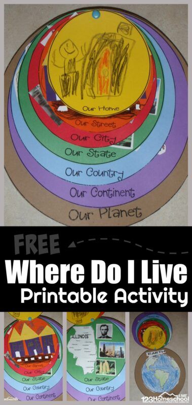 Teaching Social Studies Elementary, Teaching Social Studies Middle School, Social Studies Printables, Social Studies Maps, Preschool Social Studies, Where Do I Live, 123 Homeschool 4 Me, Third Grade Social Studies, Social Studies Projects