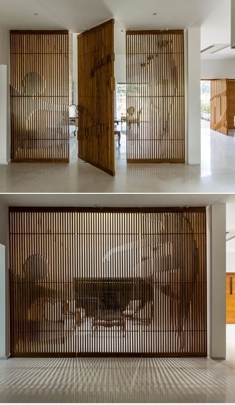 Partition design Screen Interior, Interior Design Per La Casa, Divider Design, Small Bedrooms, Salon Interior Design, Partition Design, Room Partition, Open Door, Design Del Prodotto