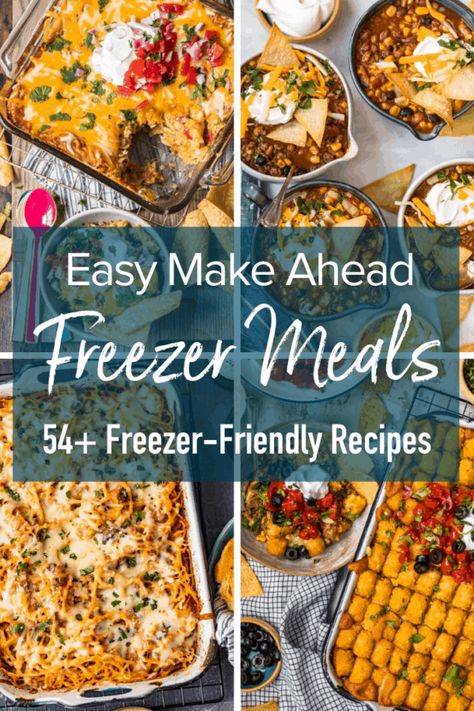 Freezer Meals Not Crockpot, Easy Recipes To Freeze Dinners, Easy Meal To Freeze, Easy Freeze Ahead Meals, Best Meals To Prep And Freeze, Meal Prep Recipes For Freezing, Frozen Prep Meals, Easy Prepped Dinners, Freezer Family Meals Dinners