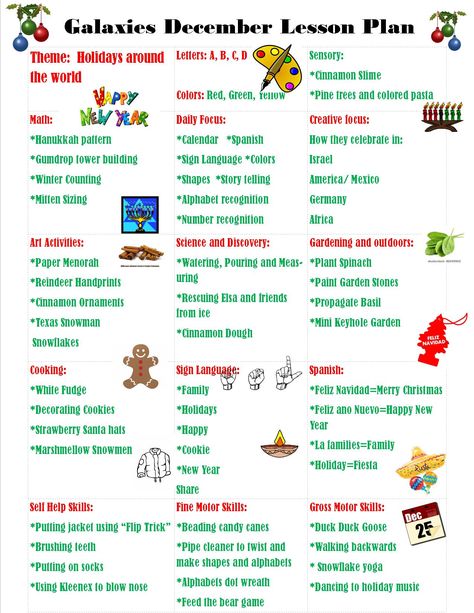 December Lesson Plan Themes, Lesson Plan Themes, Sign Language Colors, December Lesson Plans, December Themes, Christmas Lesson Plan, December Lessons, Christmas Lesson, Building Signs