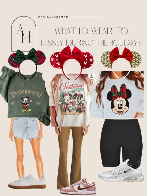 Animal Kingdom Outfit Christmas, Disney World Thanksgiving Outfits, Family Disney Shirts Matching Christmas, Disney Parks Christmas Outfits, Women’s Christmas Disney Outfit, Disney Outfit Ideas Christmas, Christmas At Disneyland Outfit, Disney Outfits For Christmas, Disney Outfit December