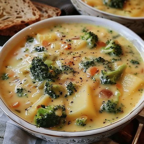 Broccoli And Potatoes Soup, Crockpot Potato Broccoli Soup, Broccoli Soup With Potatoes, Crockpot Potato Cheese Broccoli Soup, Potato Bacon Broccoli Soup, Cream Of Broccoli And Potato Soup, Potato Broccoli Soup Recipe, Loaded Broccoli Potato Soup, Broccoli And Potato Recipes