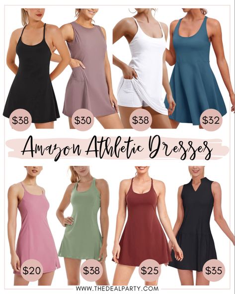 Styling Tennis Dress, Athletic Dress Styled, Styling A Tennis Dress, Athletic Dress Outfit Casual, How To Style Athletic Dress, Active Wear Dress Outfit, How To Style Tennis Dress, Lululemon Align Dress, Athletic Dress Disney Outfit