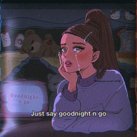 Ariana Grande Art, Goodnight N Go, Ariana Grande Anime, Lilly Pulitzer Outfits, Say Goodnight, Ariana Grande Drawings, Bff Drawings, Ariana Grande Fans, Ariana Grande Style