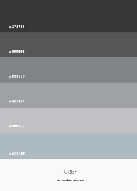 Grey Bedroom Color Scheme | Grey Bedroom Decor Ideas Color Palette Bedroom Grey, Grey And Navy Color Palette, Grey Color Palette For Bedroom, Grey Color Palette Hex Codes, Grey Tone Bedroom Colour Palettes, Grey Tone Bedroom Ideas, Ash Grey Color Palette, Shades Of Grey Color Palette, Cold Grey Palette