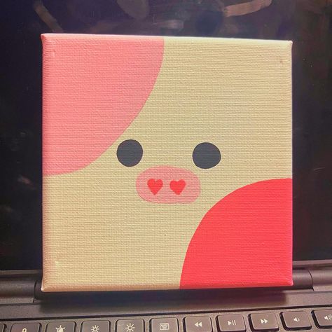 Easy Painting Ideas On Small Canvas, Easy Aesthetic Paintings For Beginners, Cute Simple Canvas Paintings, Panting Photo Ideas Easy, Ideas De Pinturas Aesthetic, Easy Small Painting Ideas, Aesthetic Small Paintings, Painting Ideas On Canvas Squishmallow, Mini Canvas Art Easy Cute Aesthetic