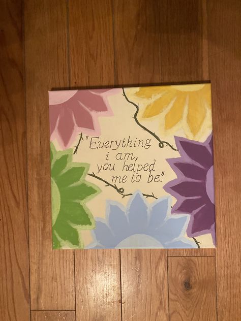 Mother’s Day Diy Paintings, Things To Paint Your Mom For Mothers Day, Mothers Day Gift Painting, Simple Canvas Paintings With Quotes, Mothers Day Gift Ideas Painting, Mothers Day Crafts Painting, Easy Canvas Painting Gift Ideas, Mother’s Day Painting Ideas Butterfly, Paintings For Mom Easy