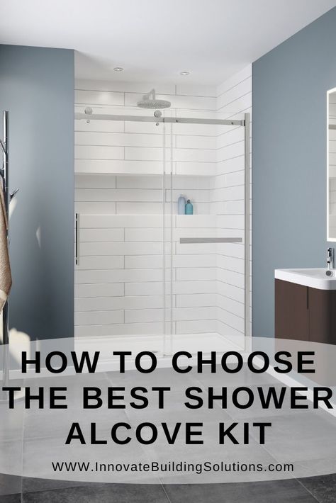 Walk In Shower Kits, Small Shower Stalls, Shower Stall Kits, Diy Tile Shower, Shower Alcove, Shower Wall Kits, Bathroom Shower Panels, Small Bathroom With Shower, Shower Inserts