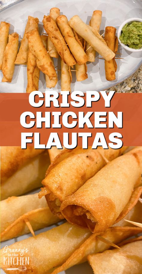 Corn Tortilla Flautas, Fried Flautas Recipe, Corn Tortilla Chicken Tacos, Chicken And Corn Tortillas, Corn Tortilla Recipes Dinners Healthy, Baked Flautas Corn Tortillas, Chicken And Cheese Flautas, Chicken Taquitos Corn Tortillas, Fried Corn Tortilla Tacos