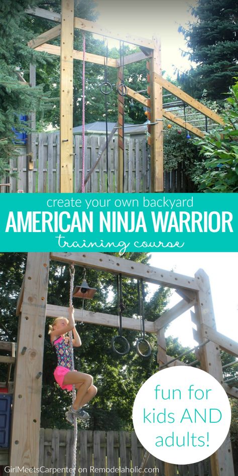 Backyard Obstacle Course, Backyard Gym, Ninja Warrior Course, Kids Obstacle Course, American Ninja Warrior, Jungle Gym, Outdoor Gym, Backyard Play, Backyard Playground