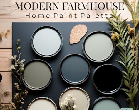 Sherwin Williams Modern Farmhouse Paint Palette, Modern Farmhouse Paint Colors 2023, Modern Farmhouse Paint Colors, Whole House Paint Colors - Etsy Modern Farmhouse Interior Colors, Country Farmhouse Color Palette, Farmhouse Paint Colors 2023, 2023 Modern Farmhouse, Modern Farmhouse Paint Colors By Room, Sherwin Williams Modern Farmhouse, Farmhouse Paint Palette, Whole House Paint Colors, Modern Farmhouse Color Palette