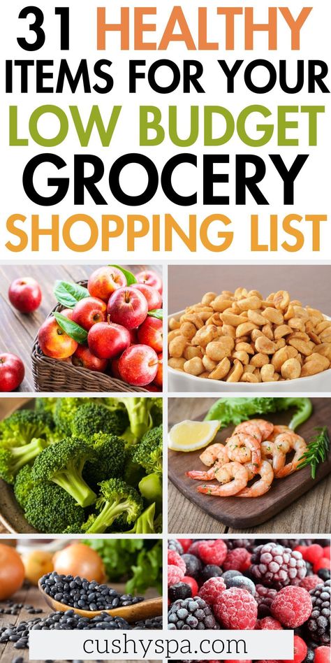 Plan your weekly meals with our grocery store list that supports healthy cooking on a budget. Explore a variety of foods and budget meal ideas that ensure you don't have to sacrifice flavor for frugality. Clean Eating On A Budget Grocery List, Meal Prep Shopping List Groceries Budget, How To Meal Plan On A Budget, Low Budget Grocery List Meal Planning, Healthy Food Staples Shopping Lists, How To Buy Groceries On A Budget, Weekly Shopping List For One, Realistic Grocery List, Grocery List For Two On A Budget