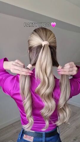 This easy updo is the perfect style for getting your hair off your neck in the hot, sticky heat this summer. It’s super cute and stylish for a party, or even for a glamorous day at work. Long Updo Hairstyles Casual, Pretty Hair Updos Easy Hairstyles, School Dance Hairstyles Easy, Easy Updos For Long Heavy Hair, Grown Up Ponytail, Diy Easy Updos For Long Hair, Easy Classy Updos For Long Hair, Casual Easy Updos, Simple Updos For Long Thick Hair